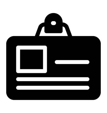 Kimlik kartı simgesi simge vektör, kimlik kartı 