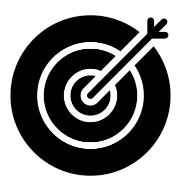 Okçuluk simgesi, katı tasarlamak vektör 