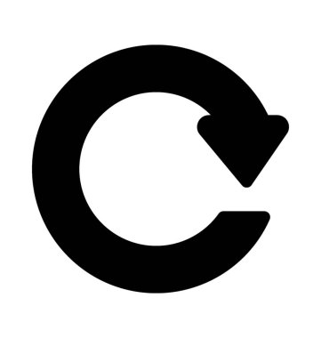 Yeniden Yükle simgesini, glif vektör 