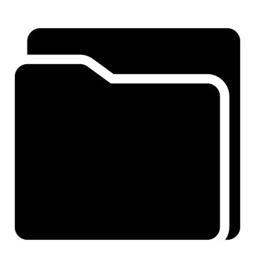 Klasör simgesini glif tasarım