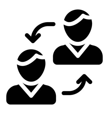 Kullanıcı transfer simge vektör