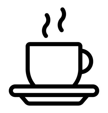 Sıcak çay simgesi satırı tasarım