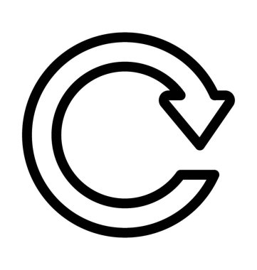 Yeniden Yükle simgesini, çizgi vektör