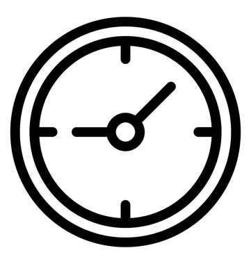 satır duvar Saat simgesi, zaman makinesi vektör