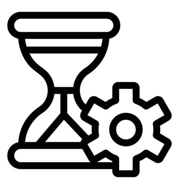 Zaman işleme satır simgesi tasarım