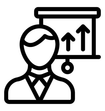 satır çalışan sunu simge vektör