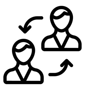 Kullanıcı transfer simge vektör 