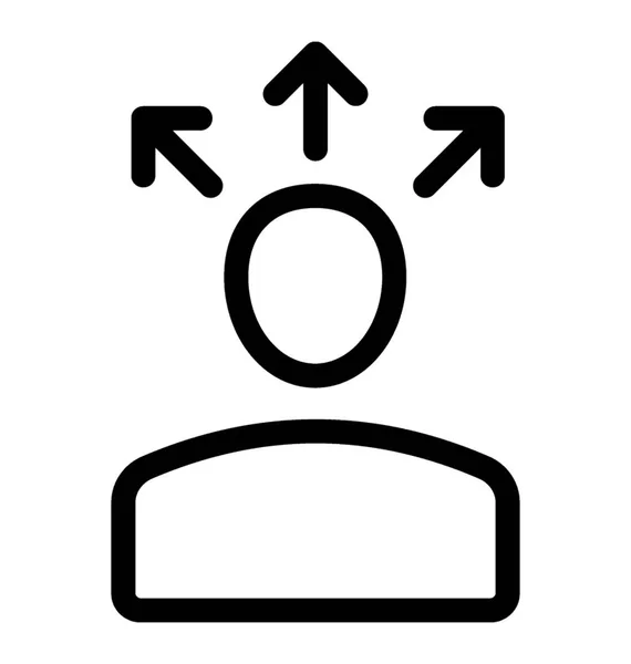 Person Entscheidungssymbol Vektor — Stockvektor