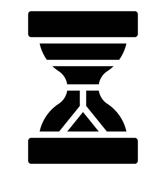 Sanduhr Symbol Vektor Glyphen Stil Symbol — Stockvektor