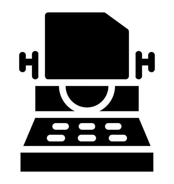 Icona Del Fax Dispositivo Output — Vettoriale Stock