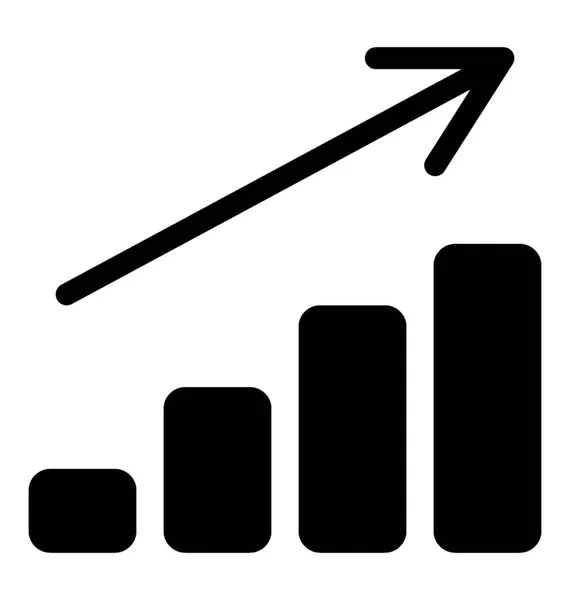 Solidní Obchodní Graf Ikony — Stockový vektor