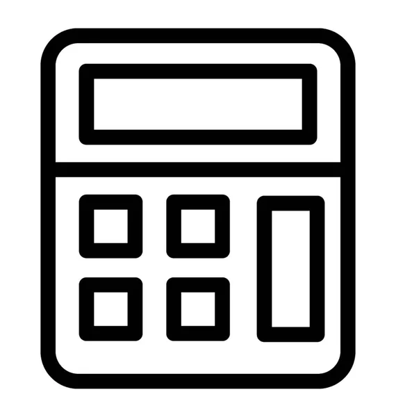 Taschenrechner Symbol Elektronischer Rechner Vektor — Stockvektor