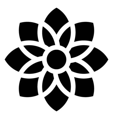 Glif vektör, daisy simgesi