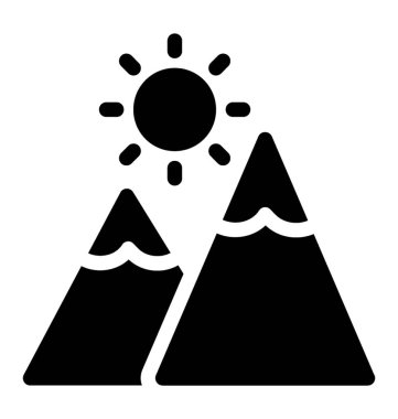 Hills simgesinin katı vektör 