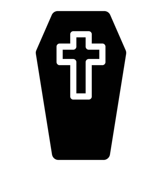 Значок Гроба Векторе Глифов — стоковый вектор