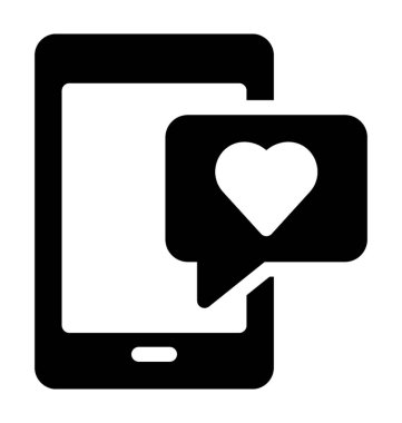 Aşk ileti simgesi simge vektör