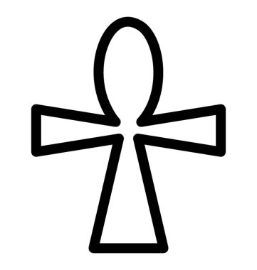 Christian çapraz çizgi vektör simgesi 