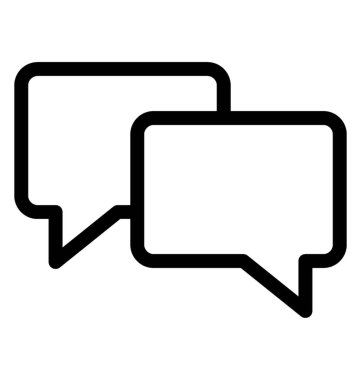 Sohbet simgesi çizgi vektör 