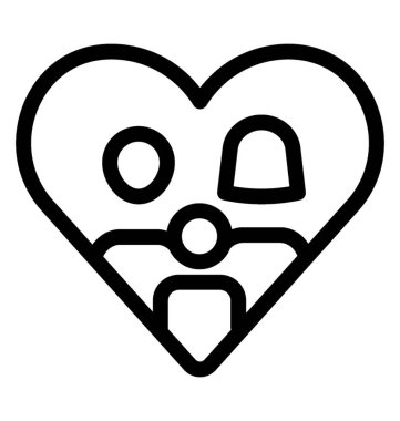 aile sevgisi simgesini temsil eden satırı vektör 