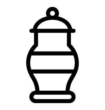 Çizgi vektör simgesinde lamba