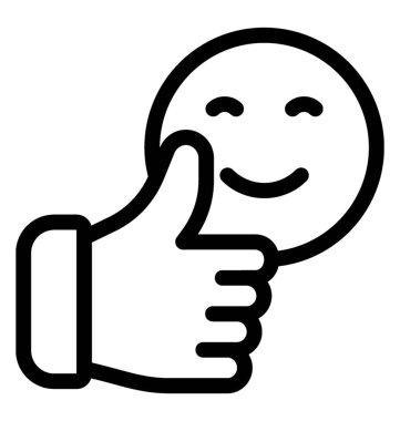 İfadeyi geri bildirim simgesi çizgi vektör