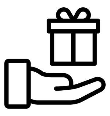 Şükran simgesi çizgi vektör