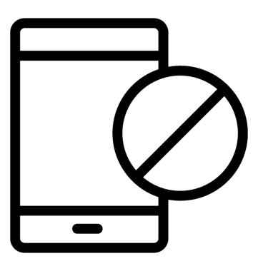 Telefon simgesini çizgi vektör bloke