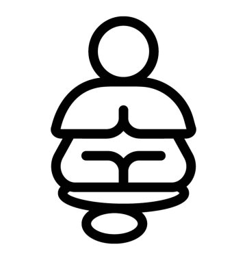 çizgi vektör meditasyon simgesinin