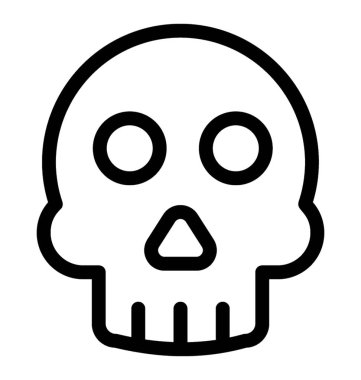 Kafatası simgesi çizgi vektör