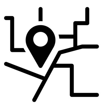 Harita konumu simgesi simge vektör