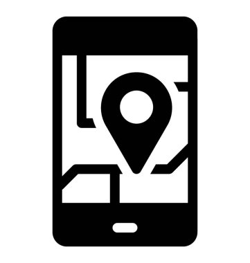 Mobil konum simgesi simge vektör