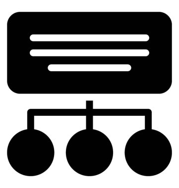 Glif vektör veri ağ simgesini