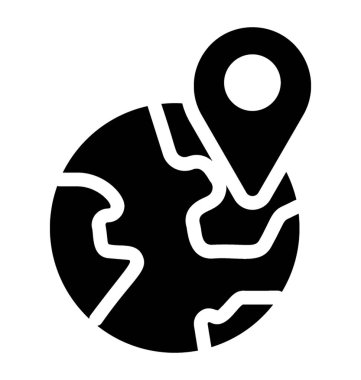 Küresel konum simgesi simge vektör