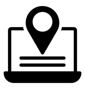 Online konum simgesi simge vektör