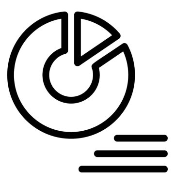 Pasta grafik simgesini çizgi vektör