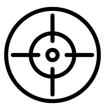 Hedef simgesini çizgi vektör