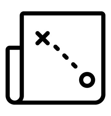 Taktik planı simge çizgi vektör