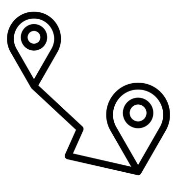 çizgi vektör harita navigasyon simgesinin