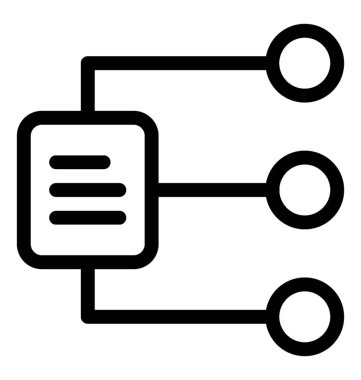 Çizgi vektör veri ağ simgesini