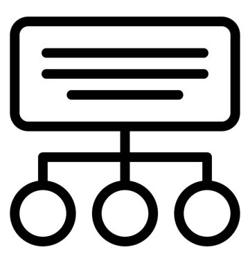 Çizgi vektör veri ağ simgesini