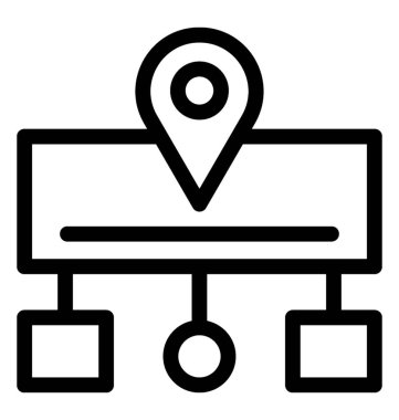 Çizgi vektör simgesinde konumu 