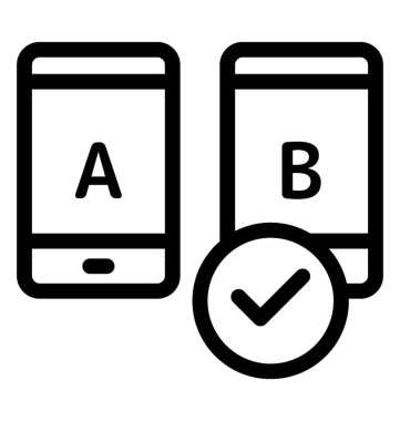 Çizgi vektör doğrulanmış test simgesi