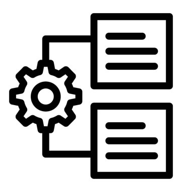 Çizgi vektör veri yapılandırma simgesi