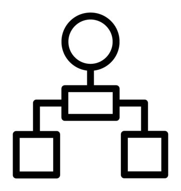 Kullanıcı akış simgesinin çizgi vektör 