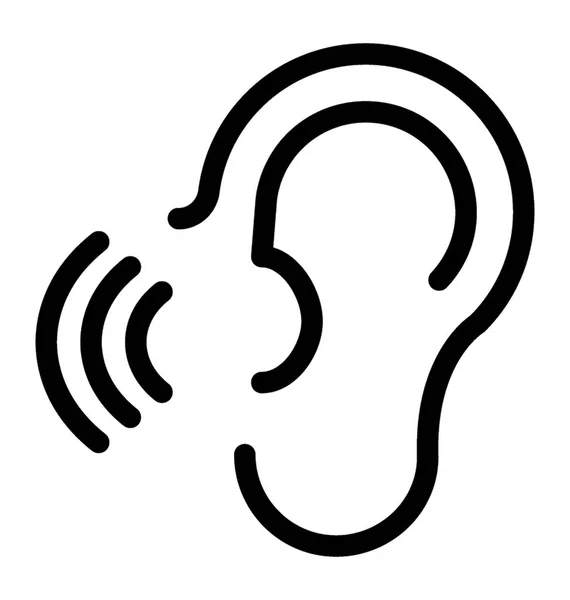 Hearing Line Icon Vector — Stock Vector