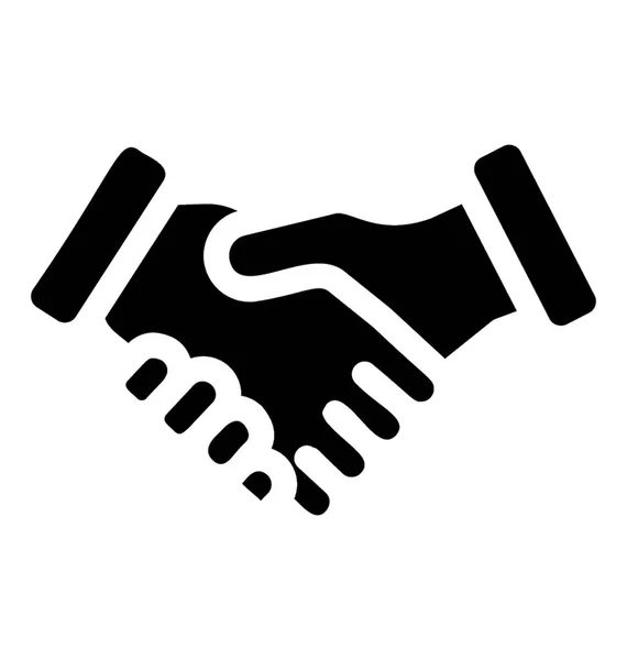 Handshake Zeilensymbol Vektor — Stockvektor