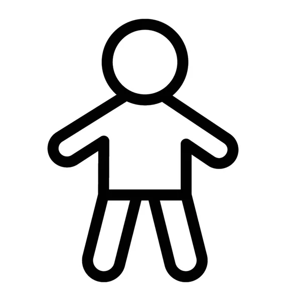 Baby Icon Vektor Linienstil — Stockvektor