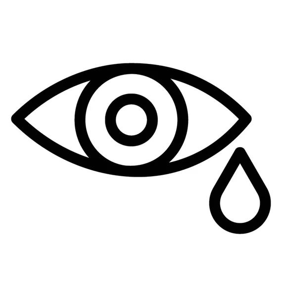 Line Vector Showing Tears Icon — Stock Vector