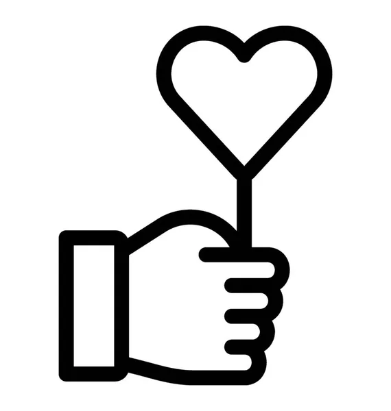 Love Gesture Icon Line Vector — Stock Vector