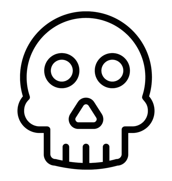 Totenkopf Symbol Linienvektor — Stockvektor